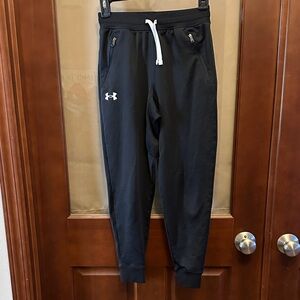 Under Armour Black Sweatpants with White Accents